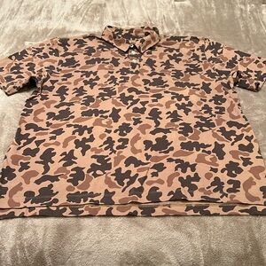New mens XXL ORVIS Short Sleeve Duck Camouflage Polo. NWOT